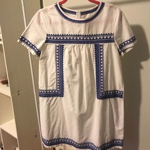 GOODNIGHT MACROON BLUE AND WHITE DRESS